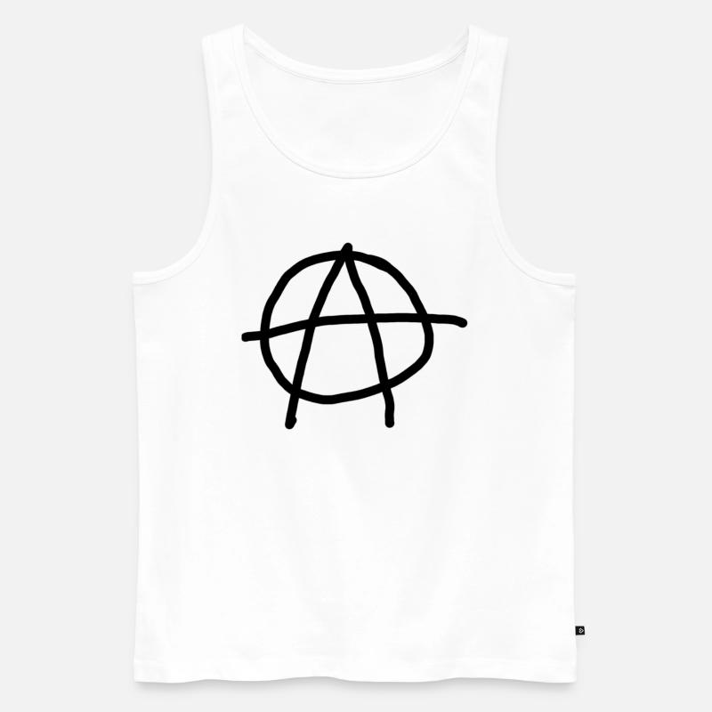Anarchy - Männer Premium Bio Tank Top - Weiß