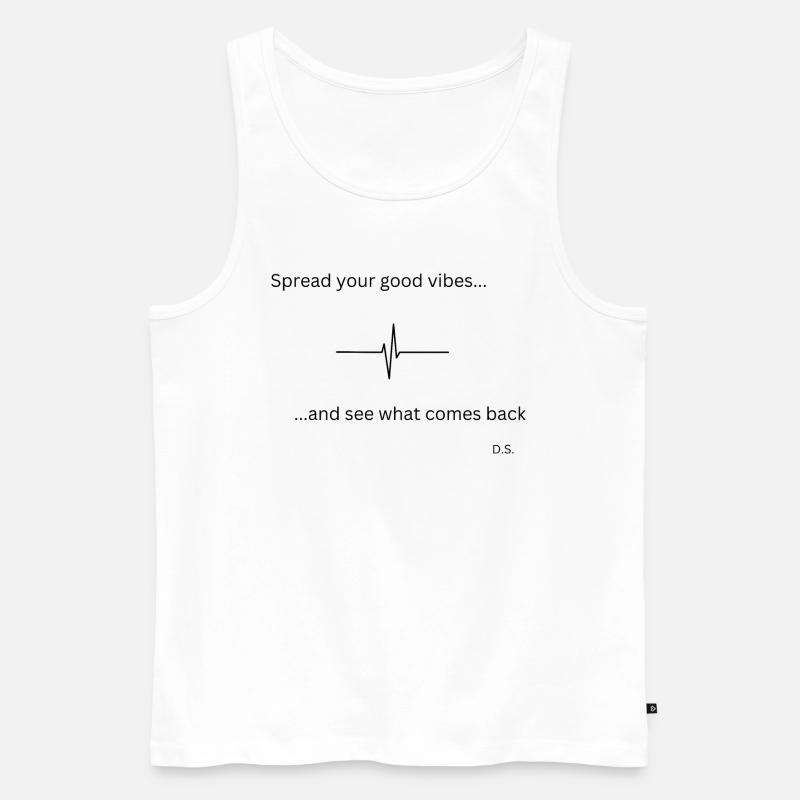 Spread your good vibes - Männer Premium Bio Tank Top - Weiß