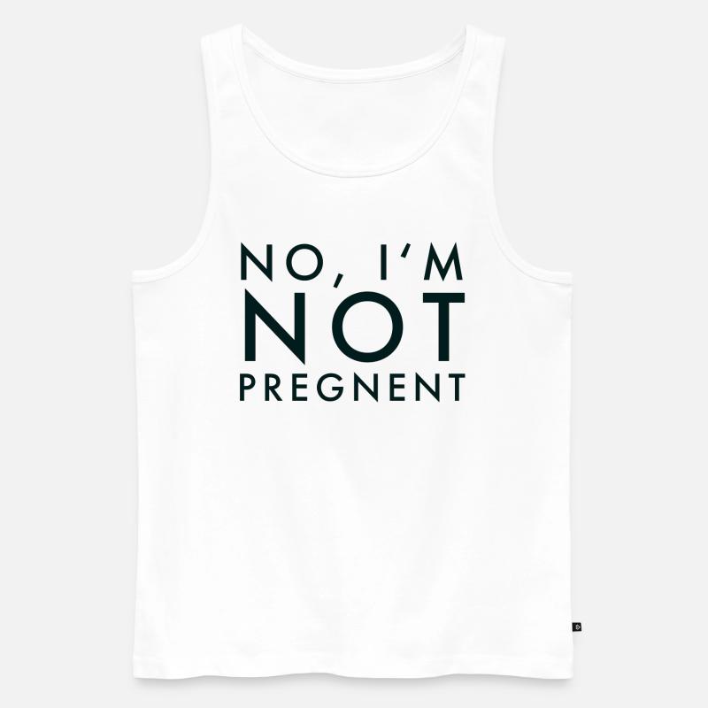 Ich bin nicht schwanger! - Männer Premium Bio Tank Top - Weiß