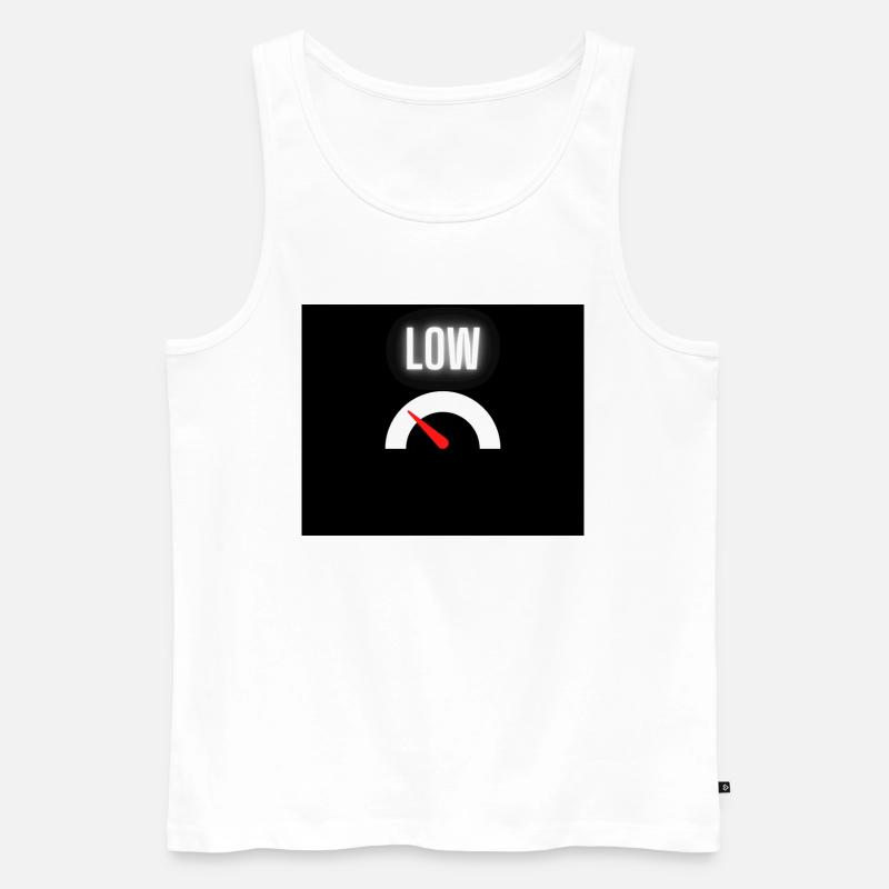 Low - Männer Premium Bio Tank Top - Weiß