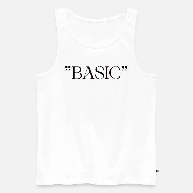 Basic - Männer Premium Bio Tank Top - Weiß