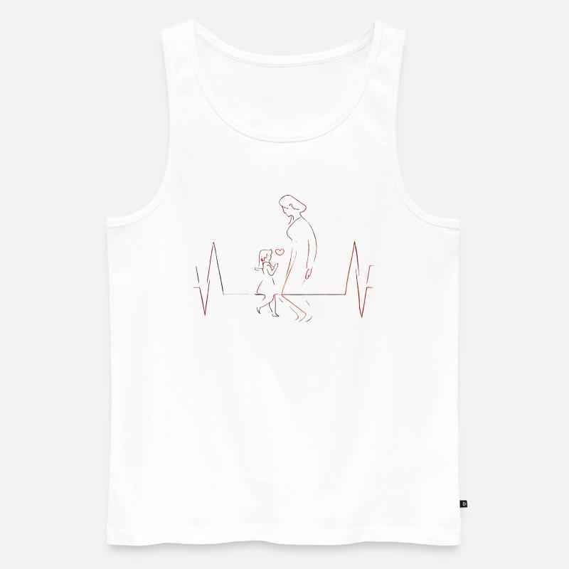 Mutter Tochter Familien Geschenk - Männer Premium Bio Tank Top - Weiß