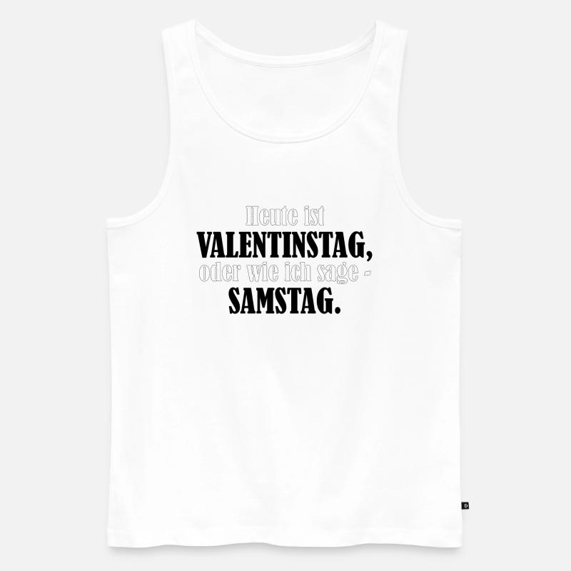 Valentinstag - Samstag - Männer Premium Bio Tank Top - Weiß
