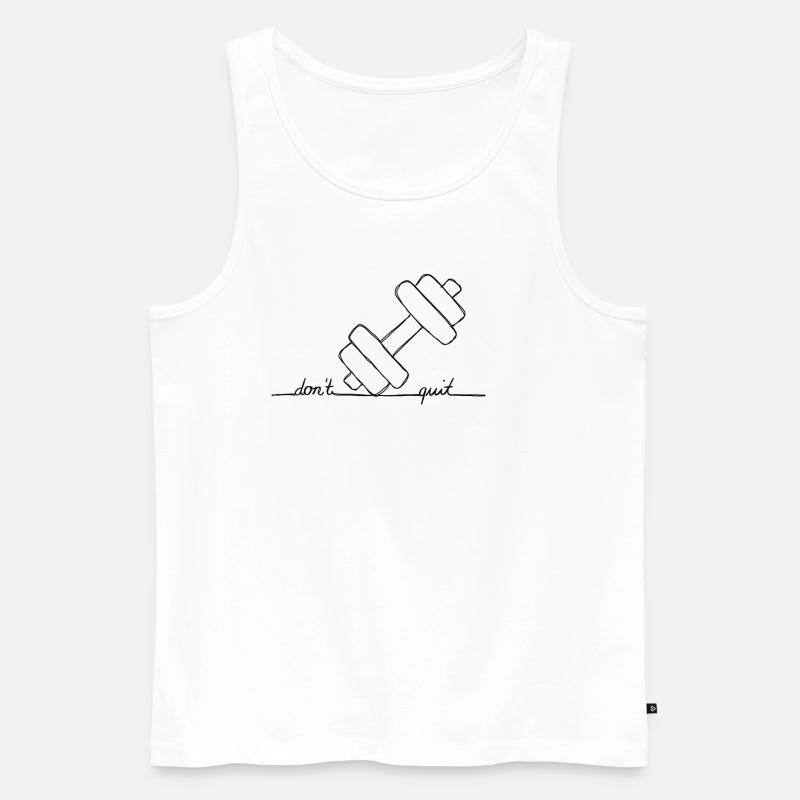 Don‘t quit - Männer Premium Bio Tank Top - Weiß