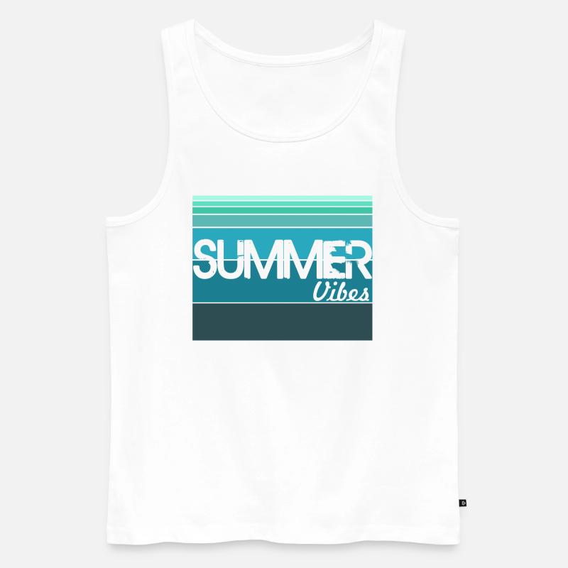 Summer Vibes - Männer Premium Bio Tank Top - Weiß