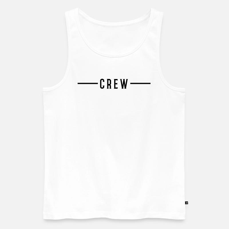 crew strich - Männer Premium Bio Tank Top - Weiß