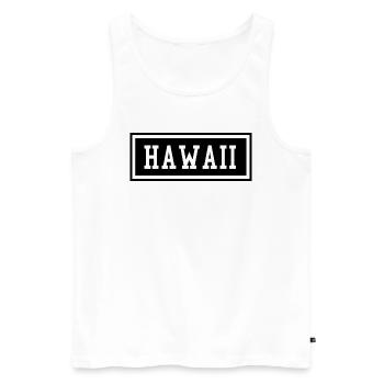 Hawaii - Männer Premium Bio Tank Top - Weiß - Vorne - Michal (187cm)