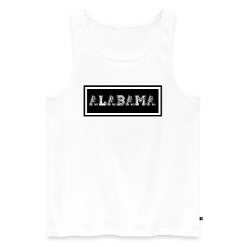 Alabama - Débardeur bio Premium Homme - blanc - Devant - AI Model Male 178 light (178cm)