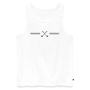 Golf team - Männer Premium Bio Tank Top - Weiß - Vorne - AI Model Male 178 light (178cm)