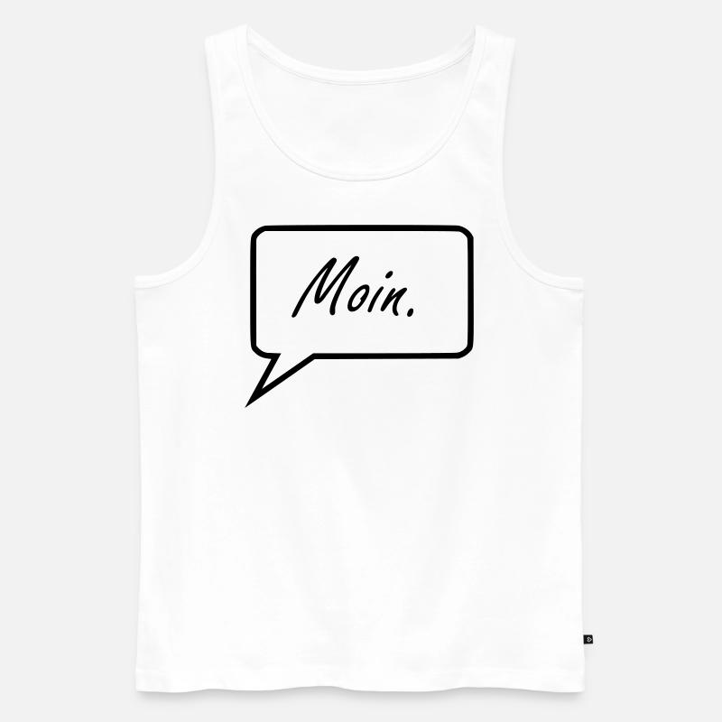 Moin - Männer Premium Bio Tank Top - Weiß