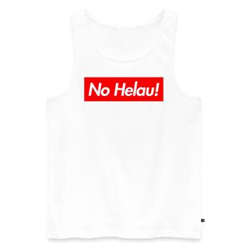 NO HELAU - Männer Premium Bio Tank Top - Weiß - Vorne - Michal (187cm)
