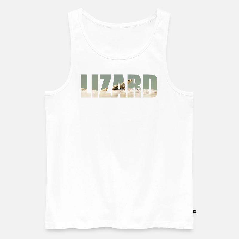 Eidechse - Männer Premium Bio Tank Top - Weiß
