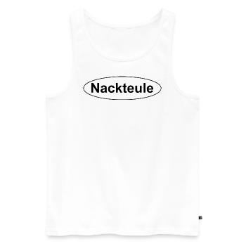 Nackteule - Männer Premium Bio Tank Top - Weiß - Vorne - Michal (187cm)