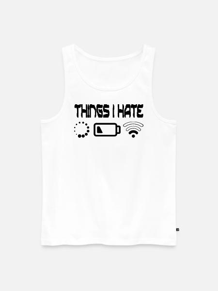 Things I Hate Programmer Outfit Gamer Fun Gift - Männer Premium Bio Tank Top - Weiß