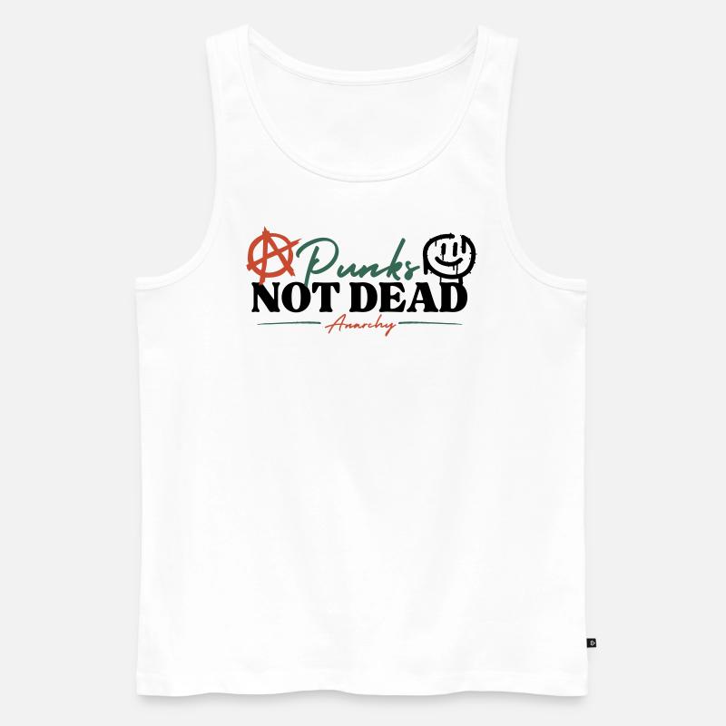 Punks not dead - Anarchy - Männer Premium Bio Tank Top - Weiß