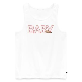 Bébé - Débardeur bio Premium Homme - blanc - Devant - AI Model Male 178 light (178cm)