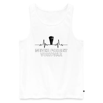 Never forget Vukovar - Kroatien - Männer Premium Bio Tank Top - Weiß - Vorne - Michal (187cm)