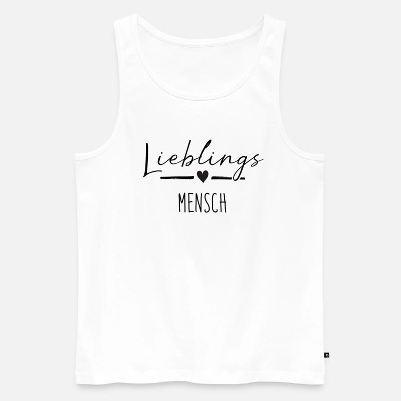 Lieblingsmensch - Männer Premium Bio Tank Top - Weiß