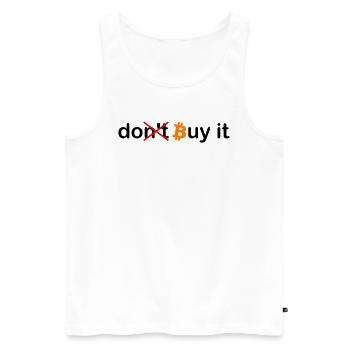 Dont Buy it - Männer Premium Bio Tank Top - Weiß - Vorne - AI Model Male 178 light (178cm)