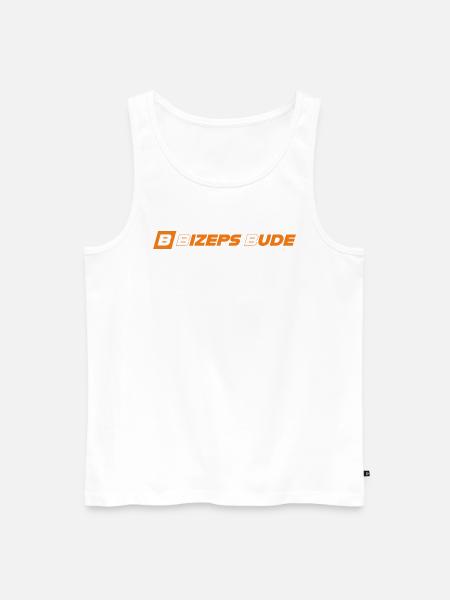 Logo Bizeps Bude - Männer Premium Bio Tank Top - Weiß