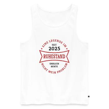 Retraite 2025 Enfin un cadeau de retraite pour les retraités - Débardeur bio Premium Homme - blanc - Devant - Michal (187cm)