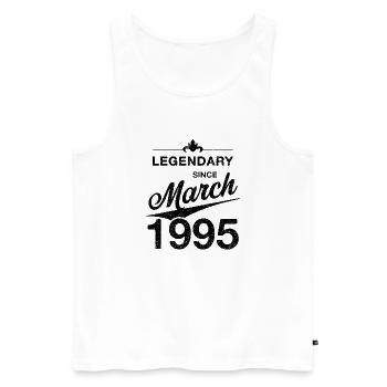 30th Birthday Legendary March 1995 Vintage 95 - Men's Premium Organic Tank Top - white - Front - Michal (187cm)