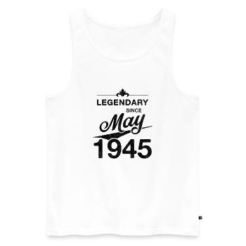80th Birthday Legendary since May 1945 Volume 45 - Men's Premium Organic Tank Top - white - Front - Michal (187cm)