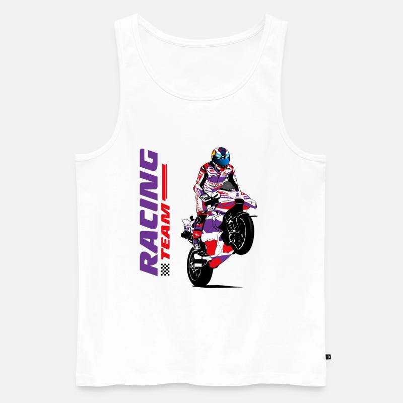 Motorcycle Racing - Superbike - Men's Premium Organic Tank Top - white
