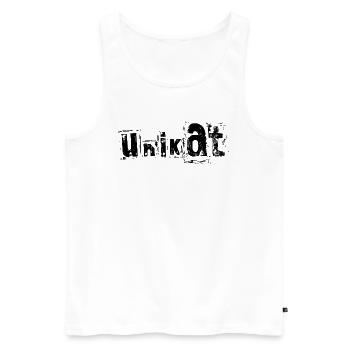 unikat - Männer Premium Bio Tank Top - Weiß - Vorne - AI Model Male 178 light (178cm)