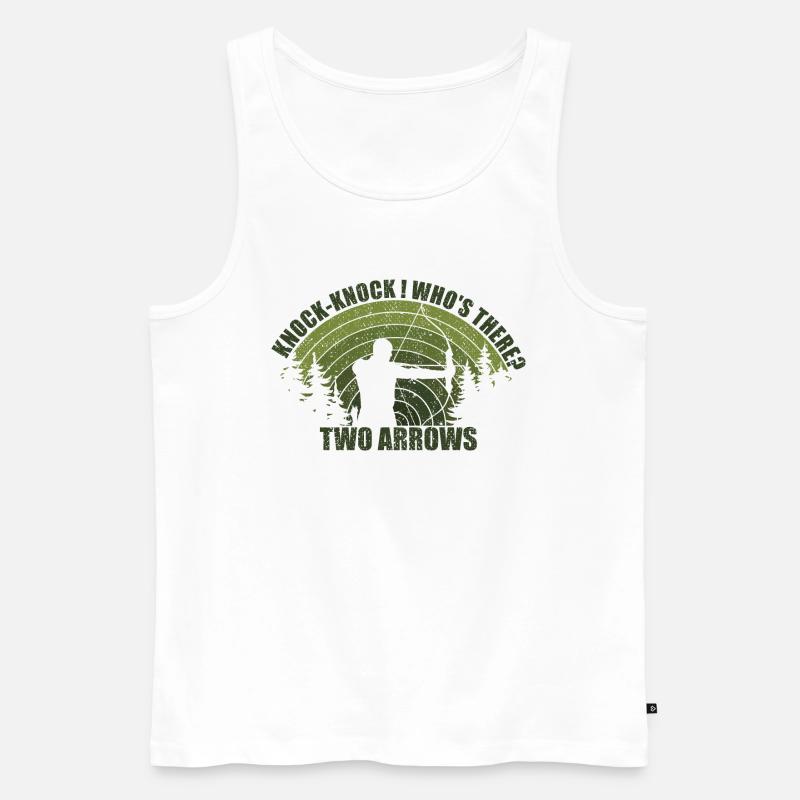 Bogenschießen Bogenschütze Bogenjagd Bogenjäger Spaß - Männer Premium Bio Tank Top - Weiß