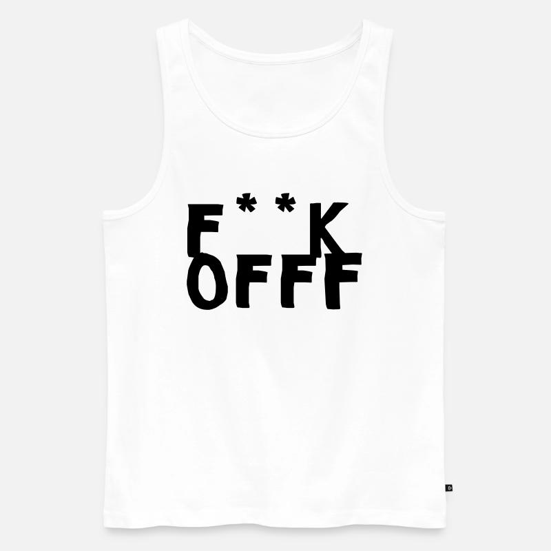 F**Off - Männer Premium Bio Tank Top - Weiß