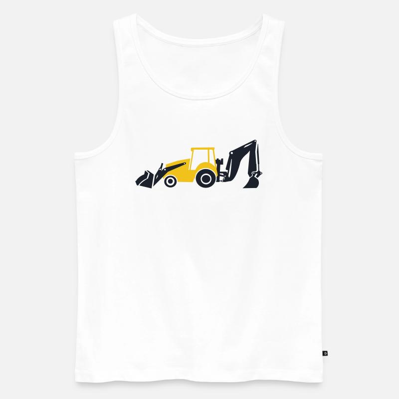Bagger - Männer Premium Bio Tank Top - Weiß