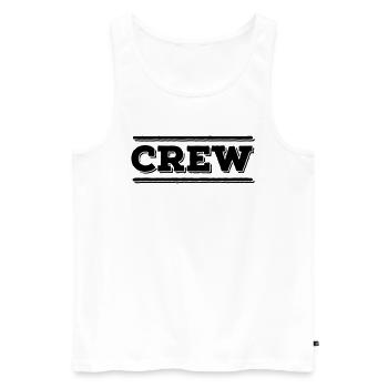 CREW Member Team Staff Group Team Colleague - Men's Premium Organic Tank Top - white - Front - AI Model Male 178 light (178cm)