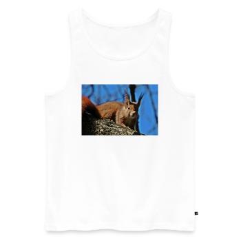 Eichhörnchen - Männer Premium Bio Tank Top - Weiß - Vorne - Michal (187cm)