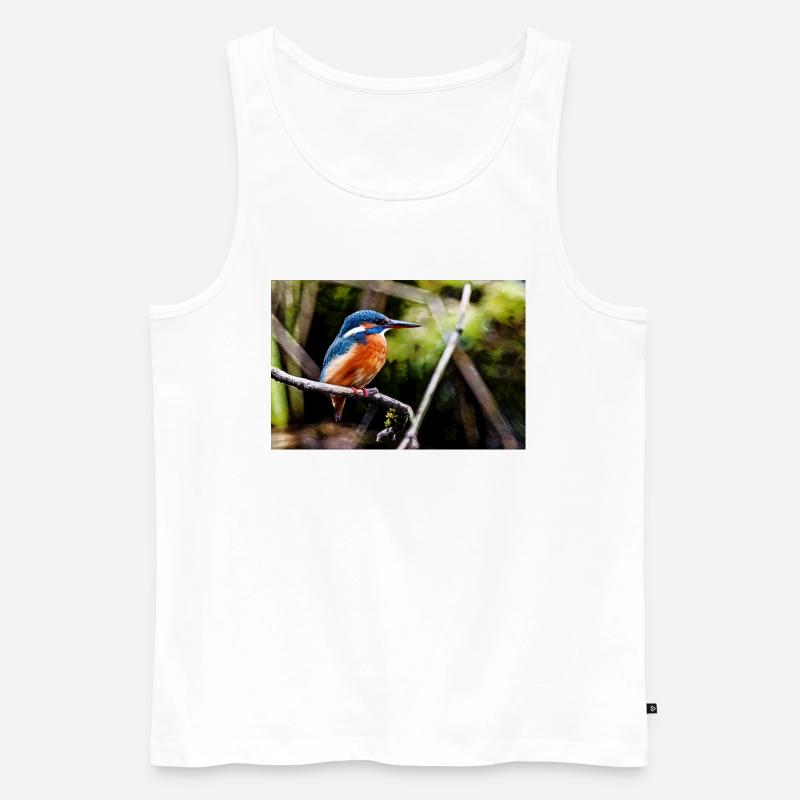 Eisvogel - Männer Premium Bio Tank Top - Weiß