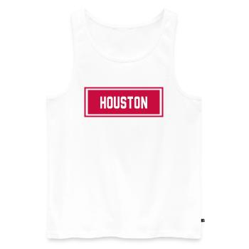 Houston - Débardeur bio Premium Homme - blanc - Devant - Michal (187cm)