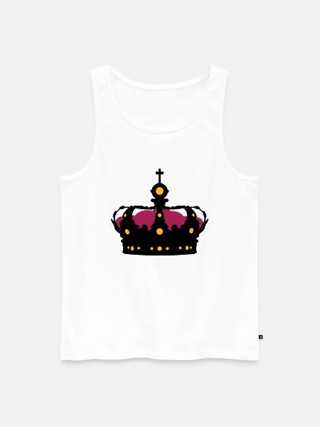 Krone - Männer Premium Bio Tank Top - Weiß