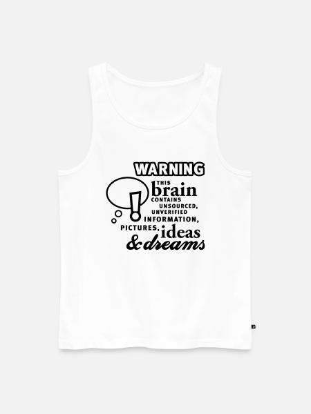 Brain - content - Brain - Content - 1C - Men's Premium Organic Tank Top - white