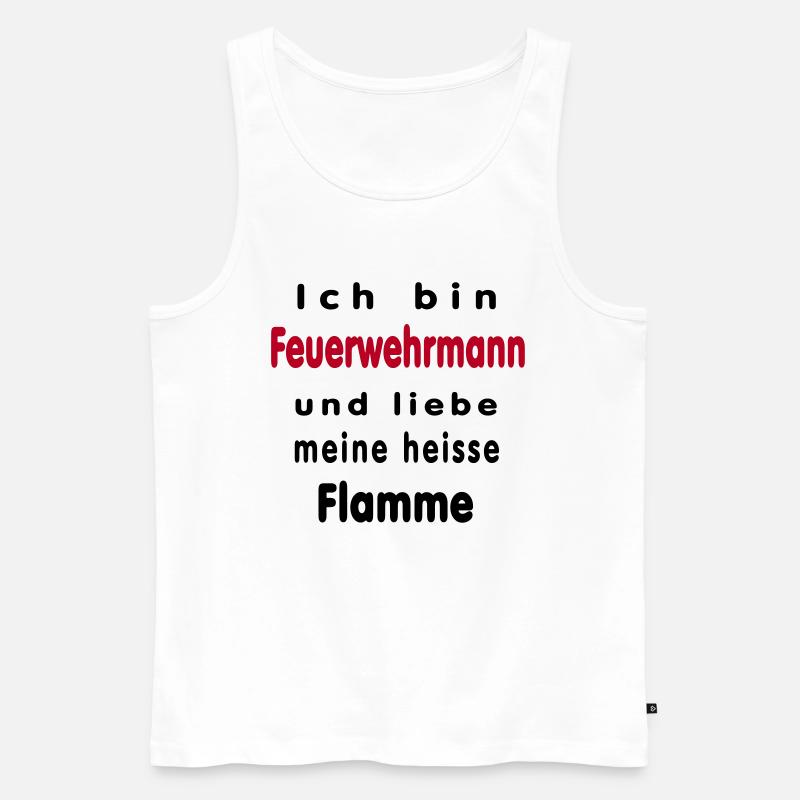 Ich bin Feuerwehrmann... - Männer Premium Bio Tank Top - Weiß