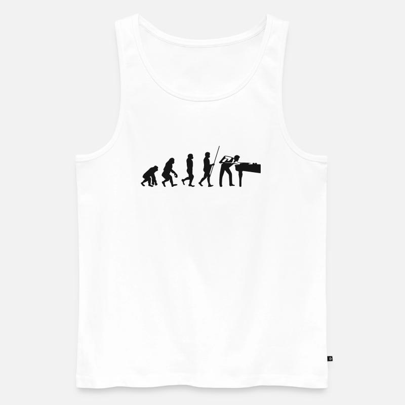 Snooker Billard Evolution - Männer Premium Bio Tank Top - Weiß