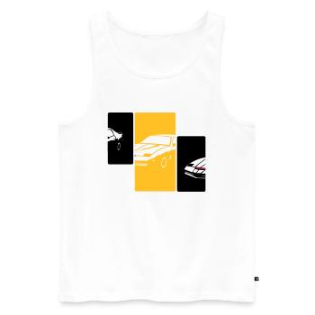 transam - Men's Premium Organic Tank Top - white - Front - Michal (187cm)