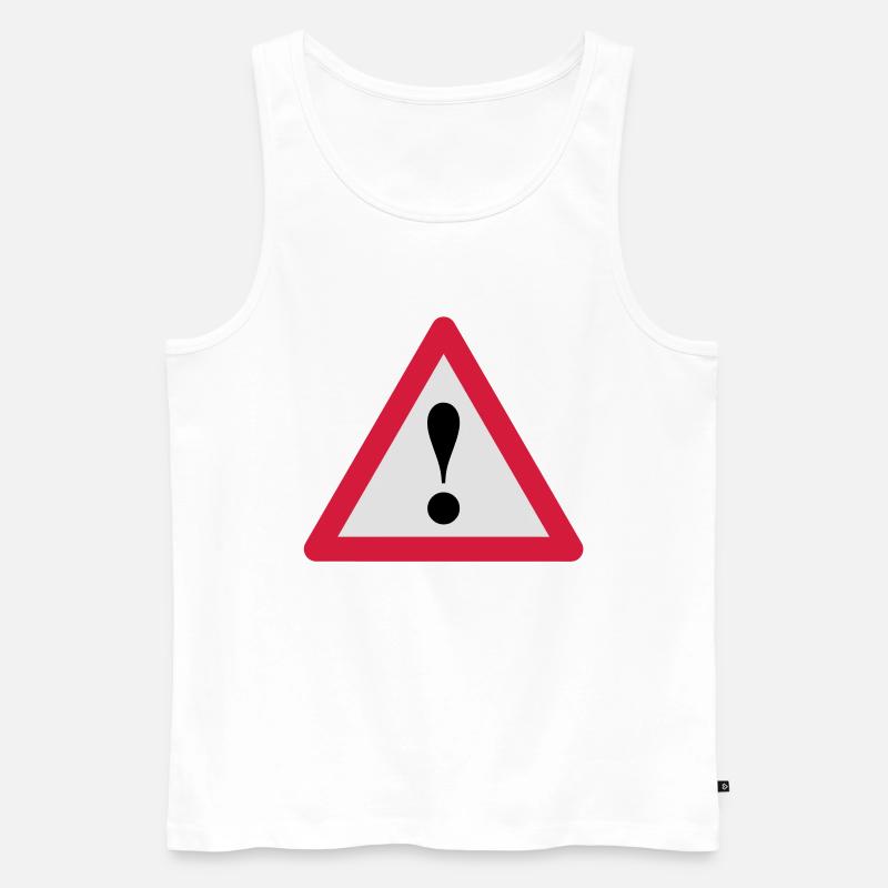 Schild Ausrufezeichen - Männer Premium Bio Tank Top - Weiß