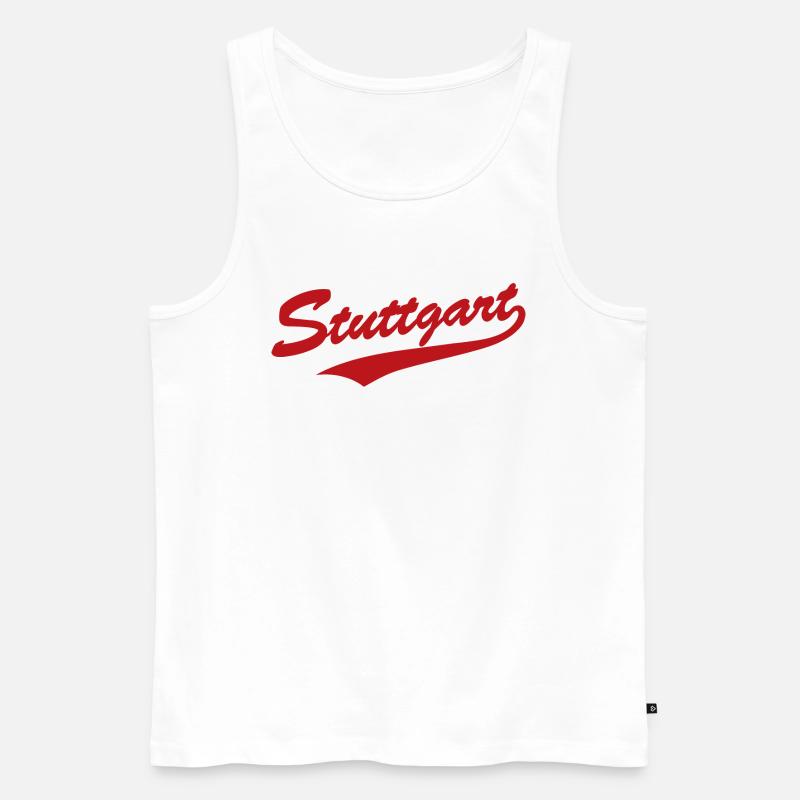 Stuttgart Baseball-Style - Männer Premium Bio Tank Top - Weiß