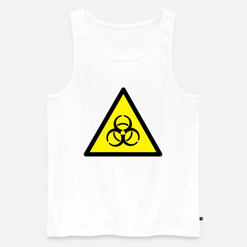 Warnung vor Biogefährung - Männer Premium Bio Tank Top - Weiß