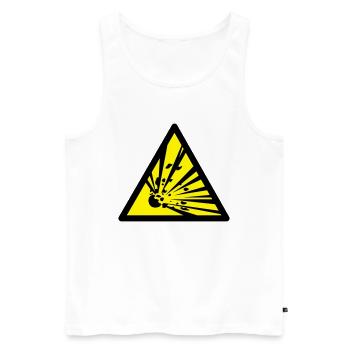 explosion - Männer Premium Bio Tank Top - Weiß - Vorne - AI Model Male 178 light (178cm)