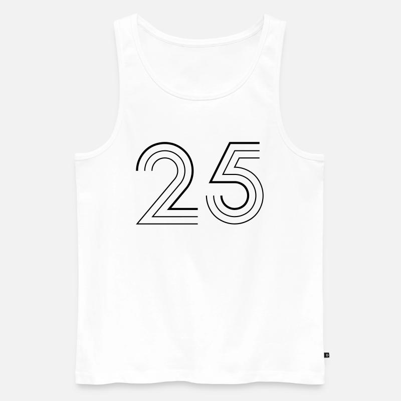 25 - Männer Premium Bio Tank Top - Weiß