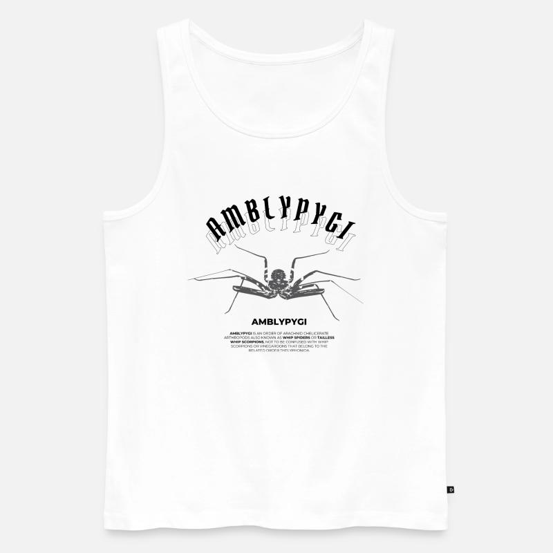 Geißelspinne - Amblypygi - Männer Premium Bio Tank Top - Weiß