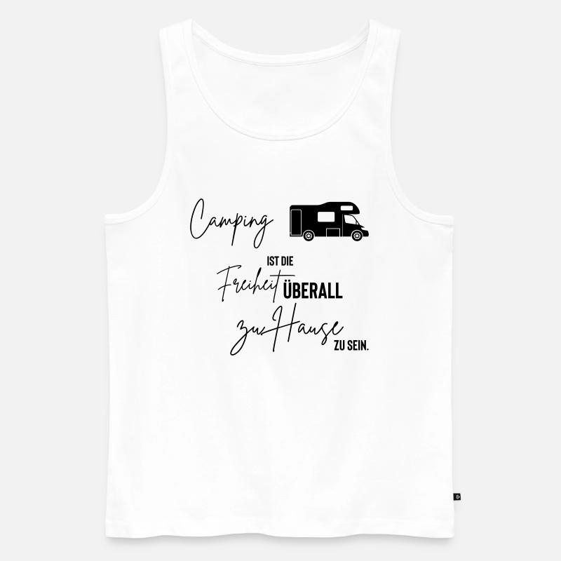 camping - Männer Premium Bio Tank Top - Weiß