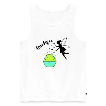 backfee - Männer Premium Bio Tank Top - Weiß - Vorne - Michal (187cm)