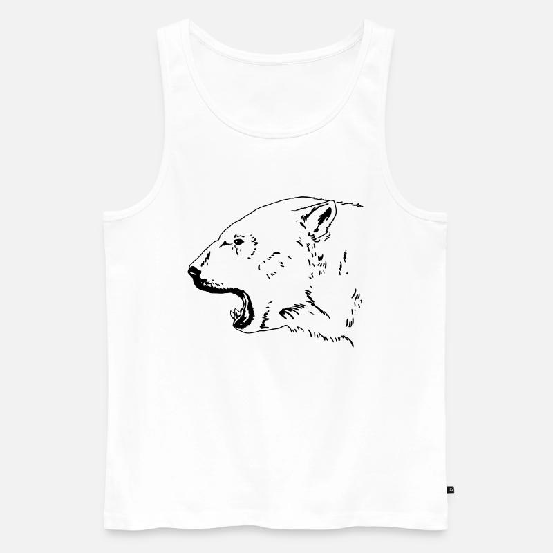 Eisbär - Männer Premium Bio Tank Top - Weiß